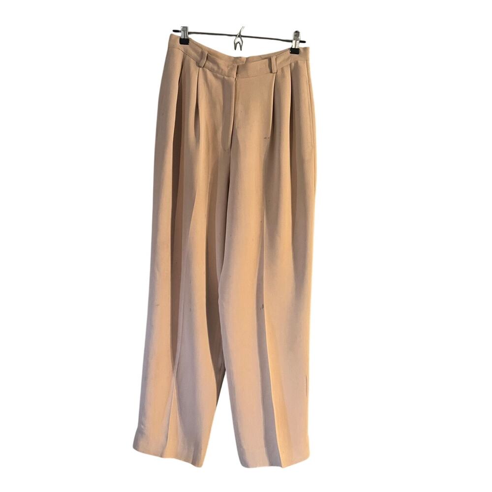 VTG Anne Klein II Sz 10 Pants Ivory Made in USA Old Money Workwear Office Retro